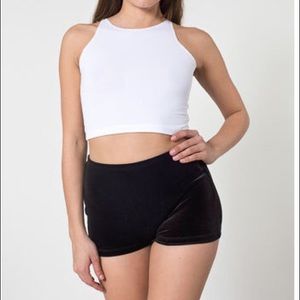 American Apparel Velvet Tap Short